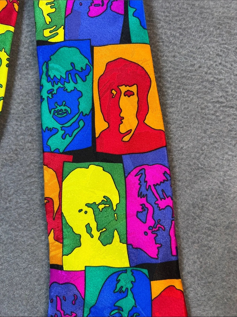 Colorful Pop-Art The Beatles Men's Tie - Multicolor